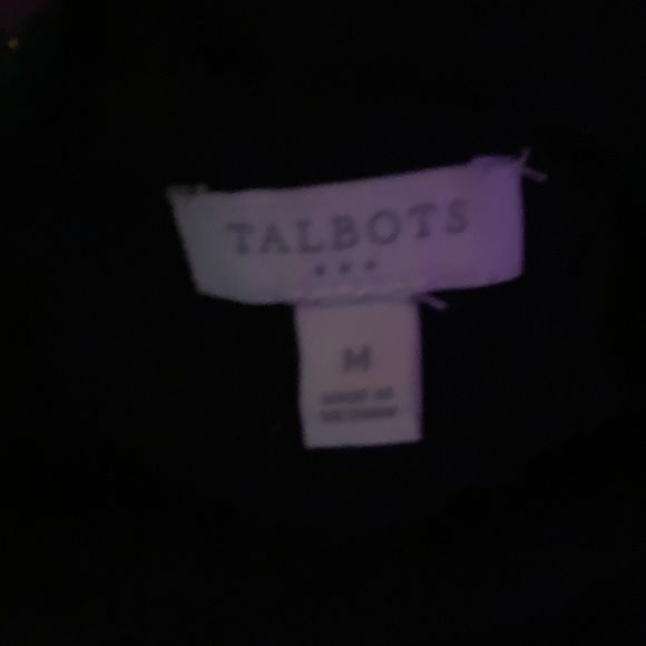 Talbots black turtleneck, long sleeve, cotton, woman’s medium - Picture 2 of 3